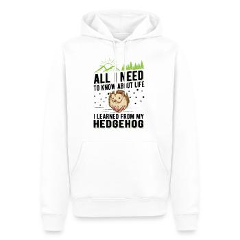 Igel Geschenk Stacheligel - Männer Premium Bio Hoodie - Weiß - Vorne - Nico (187cm)