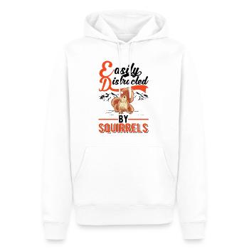 Facilement distrait par les écureuils Eichhörnchen - Sweat à capuche Premium bio Homme - blanc - Devant - Nico (187cm)