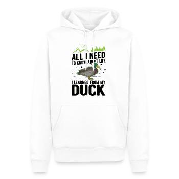 Ente Geschenk Entenzüchter - Männer Premium Bio Hoodie - Weiß - Vorne - Nico (187cm)