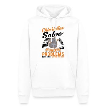 Chinchilla Gift Woolly Short-tailed Chinchilla - Men’s Premium Organic Hoodie - white - Front - Nico (187cm)