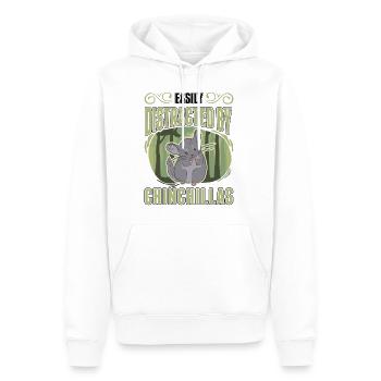 Easily distracted by Chinchillas - Männer Premium Bio Hoodie - Weiß - Vorne - Nico (187cm)