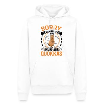 Quokka Gift Kangourou à queue courte - Sweat à capuche Premium bio Homme - blanc - Devant - Nico (187cm)