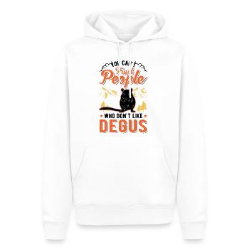 You can't trust people who don't like Degus - Männer Premium Bio Hoodie - Weiß - Vorne - Nico (187cm)