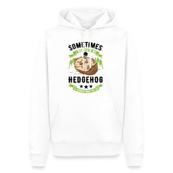 Igel Geschenk Stacheligel - Männer Premium Bio Hoodie - Weiß - Vorne - Nico (187cm)
