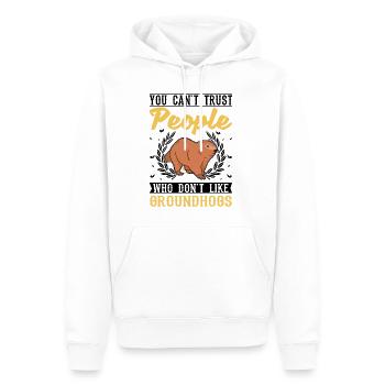 Murmeltier Groundhog Day Waldmurmeltier - Männer Premium Bio Hoodie - Weiß - Vorne - Nico (187cm)