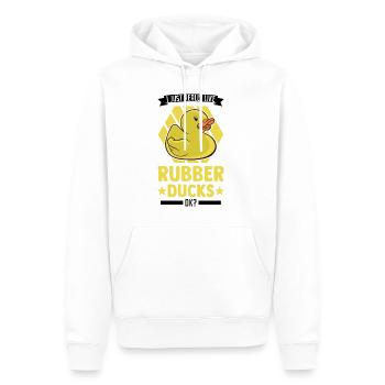 J’aime vraiment Rubber Ducks Rubber Duck - Sweat à capuche Premium bio Homme - blanc - Devant - Nico (187cm)