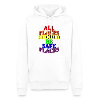 All Places Should Be Safe Places 4 - Männer Premium Bio Hoodie - Weiß - Vorne - Nico (187cm)
