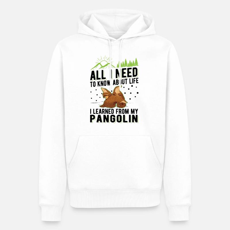 Pangolin Geschenk Schuppentier - Männer Premium Bio Hoodie - Weiß