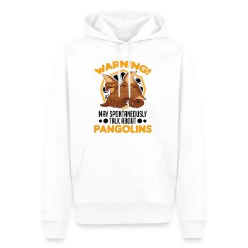 Warnung Pangolin Schuppentier - Männer Premium Bio Hoodie - Weiß - Vorne - Nico (187cm)