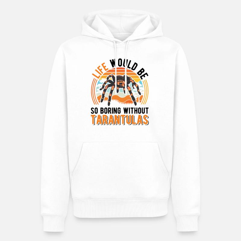 Tarentule Araignée Tarentule - Sweat à capuche Premium bio Homme - blanc
