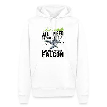 Falcon Gift Falcon Breeding Falcon Breeder Falconer - Men’s Premium Organic Hoodie - white - Front - Nico (187cm)