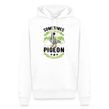 Taube Taubenzüchter Stadttaube - Männer Premium Bio Hoodie - Weiß - Vorne - Nico (187cm)