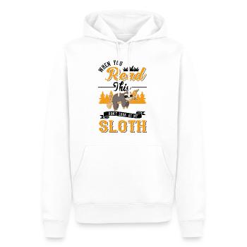 Sloth Gift Sloth - Men’s Premium Organic Hoodie - white - Front - Nico (187cm)