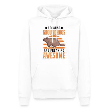 Murmeltier Groundhog Day Waldmurmeltier - Männer Premium Bio Hoodie - Weiß - Vorne - Nico (187cm)