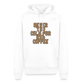 Never Too Cold For Iced Coffee 2 - Männer Premium Bio Hoodie - Weiß - Vorne - Nico (187cm)