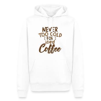 Never Too Cold For Iced Coffee 3 - Männer Premium Bio Hoodie - Weiß - Vorne - Nico (187cm)