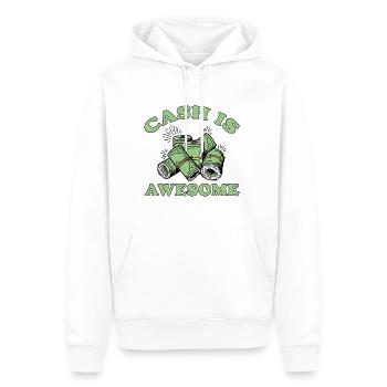 L’argent est génial 6 - Sweat à capuche Premium bio Homme - blanc - Devant - Nico (187cm)