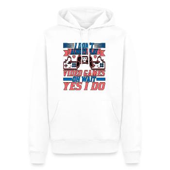 I Don't Always Play Video Games Oh Wait Yes I Do 2 - Men’s Premium Organic Hoodie - white - Front - Nico (187cm)