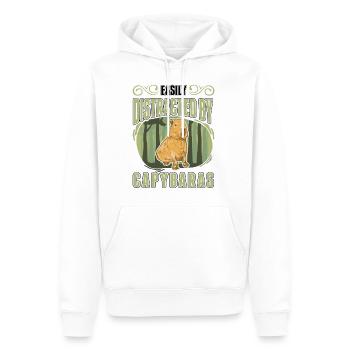 Easily distracted by Capybaras - Männer Premium Bio Hoodie - Weiß - Vorne - Nico (187cm)