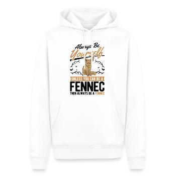 Always be yourses Fennec Wüstenfuchs Fennek - Männer Premium Bio Hoodie - Weiß - Vorne - Nico (187cm)