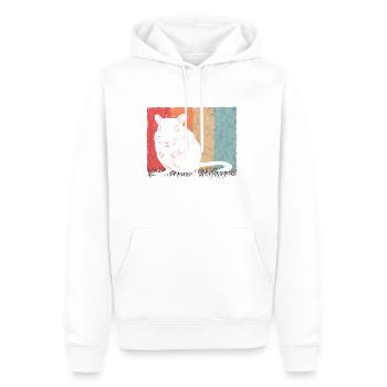 Gerbil Retro Rennratte Vintage Rennmaus - Männer Premium Bio Hoodie - Weiß - Vorne - Nico (187cm)