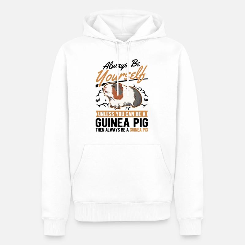 Cochon d’Inde Cadeau Cochon d’Inde - Sweat à capuche Premium bio Homme - blanc