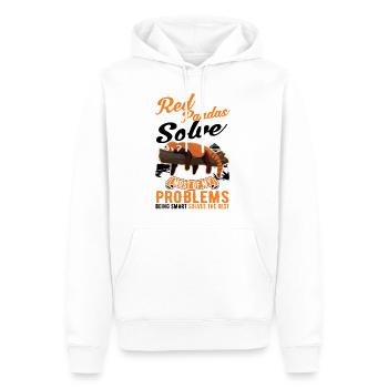 Red Panda Cadeau Chat Ours - Sweat à capuche Premium bio Homme - blanc - Devant - Nico (187cm)