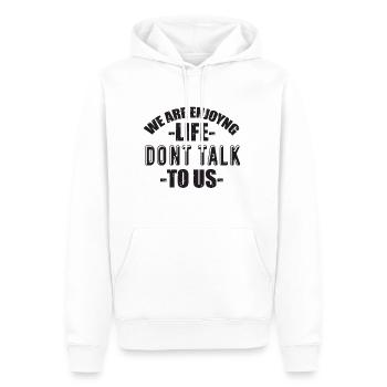 Wochenende mit Freunden in der Gruppe Trinken und - Männer Premium Bio Hoodie - Weiß - Vorne - Nico (187cm)