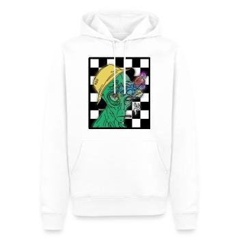 Außerirdischer - Männer Premium Bio Hoodie - Weiß - Vorne - Nico (187cm)