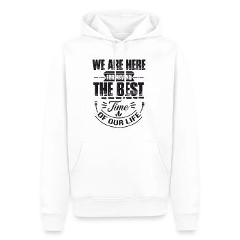Wochenende mit Freunden in der Gruppe Trinken und - Männer Premium Bio Hoodie - Weiß - Vorne - Nico (187cm)