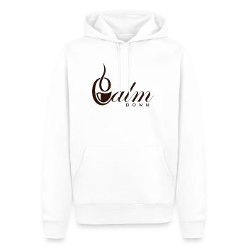 Détente et détente. Calme-toi - Sweat à capuche Premium bio Homme - blanc - Devant - Nico (187cm)