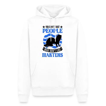 Marder Geschenk Nerz Dachs Baummarder - Männer Premium Bio Hoodie - Weiß - Vorne - Nico (187cm)
