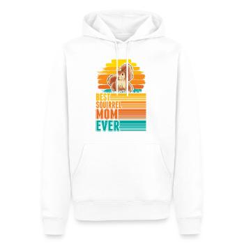 Best Squirrel Mom Ever Eichhörnchen Mama - Men’s Premium Organic Hoodie - white - Front - Nico (187cm)