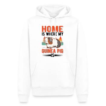 Cochons d’Inde à la maison Cochon d’Inde - Sweat à capuche Premium bio Homme - blanc - Devant - Nico (187cm)