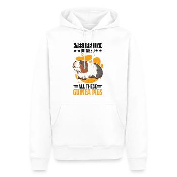 Cochon d’Inde Cadeau Cochon d’Inde - Sweat à capuche Premium bio Homme - blanc - Devant - Nico (187cm)