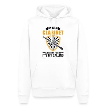 Clarinettes Hobby Clarinettiste Clarinettiste - Sweat à capuche Premium bio Homme - blanc - Devant - Nico (187cm)