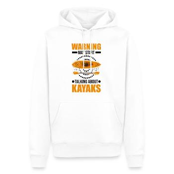 Warnung Kayak Kajakfahrer Paddelsport Kanu - Männer Premium Bio Hoodie - Weiß - Vorne - Nico (187cm)