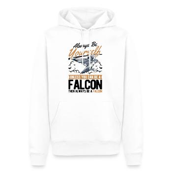Sois toujours toi-même Falcon Falknerei Falke - Sweat à capuche Premium bio Homme - blanc - Devant - Nico (187cm)