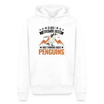 Pinguin Penguin Kaiserpinguin Gelbaugenpinguin - Männer Premium Bio Hoodie - Weiß - Vorne - Nico (187cm)