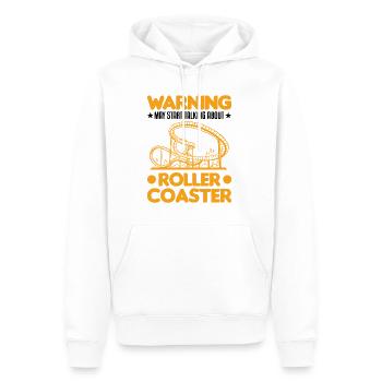 Avertissement de montagnes russes - Sweat à capuche Premium bio Homme - blanc - Devant - Nico (187cm)