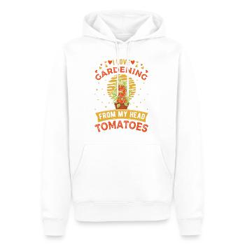 J’adore le jardinage De ma tête Tomates Tomaten - Sweat à capuche Premium bio Homme - blanc - Devant - Nico (187cm)