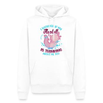 Axolotl Geschenk Schwanzlurch Axolotl - Männer Premium Bio Hoodie - Weiß - Vorne - Nico (187cm)