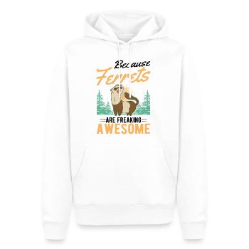 Because Ferrets are freaking awesome Frettchen - Männer Premium Bio Hoodie - Weiß - Vorne - Nico (187cm)