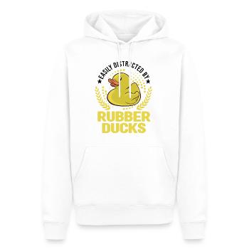 Facilement distrait par Rubber Ducks Rubber Duck - Sweat à capuche Premium bio Homme - blanc - Devant - Nico (187cm)