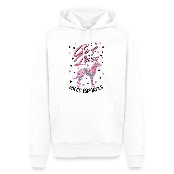 Galgo Espanol Fille Lévrier espagnol Galgo - Sweat à capuche Premium bio Homme - blanc - Devant - Nico (187cm)