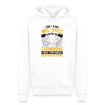 Trombone Creative Choices Tromboniste - Sweat à capuche Premium bio Homme - blanc - Devant - Nico (187cm)
