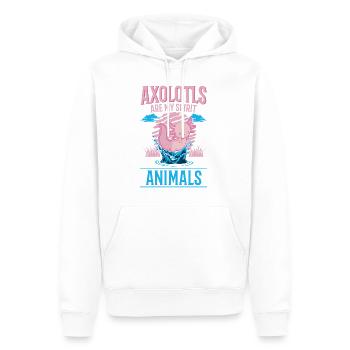 Axolotl Spirit Animal Tailed Amphibian - Sweat à capuche Premium bio Homme - blanc - Devant - Nico (187cm)
