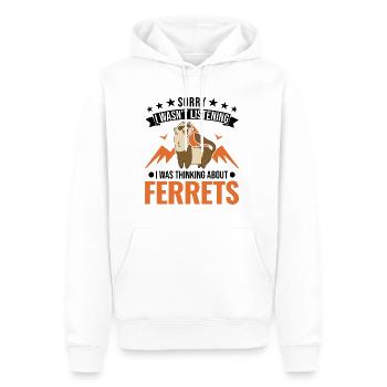 Amoureux du furet Cadeau furet - Sweat à capuche Premium bio Homme - blanc - Devant - Nico (187cm)
