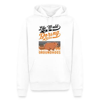 Murmeltier Groundhog Day Waldmurmeltier - Männer Premium Bio Hoodie - Weiß - Vorne - Nico (187cm)