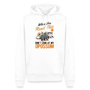 Opossum Cadeau Marsupial Opossum - Sweat à capuche Premium bio Homme - blanc - Devant - Nico (187cm)